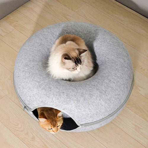 Donut cat bed