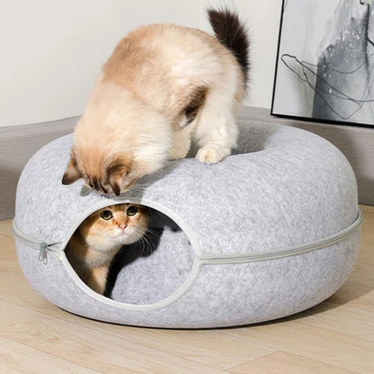 Donut cat bed